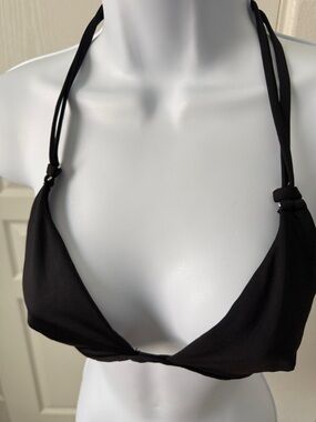 Classic Black Triangle Halter Bikini Top